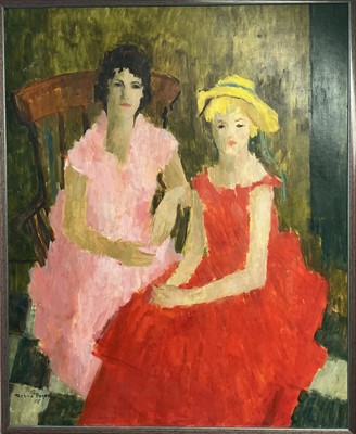 Lot 76 - Rosina ROGERS (1918-2011) Ladies in Pink and...
