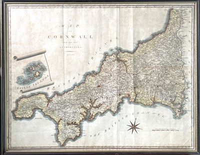 Lot 374 - After John CARY `A Map of Cornwall From The...