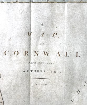 Lot 374 - After John CARY `A Map of Cornwall From The...