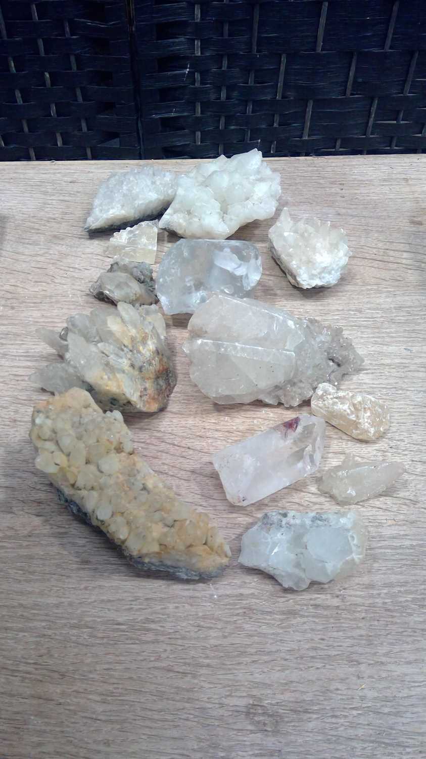 Lot 4 - A collection of quartz type mineral specimens.