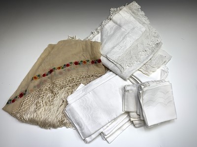 Lot 2814 - Collection of french linens Together with...