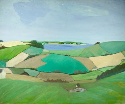 Lot 185 - Bob BOURNE (1931) Coastal Landscape Oil on...
