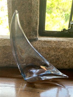 Lot 226 - An art glass sculpture signed Macolin 7.24.12-98.