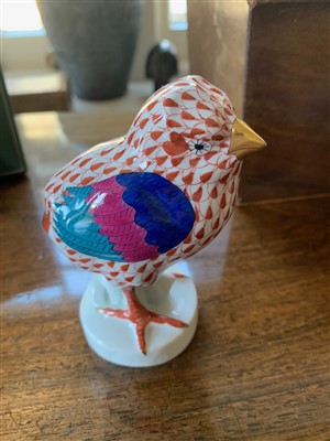 Lot 232 - A Herend porcelain chick.