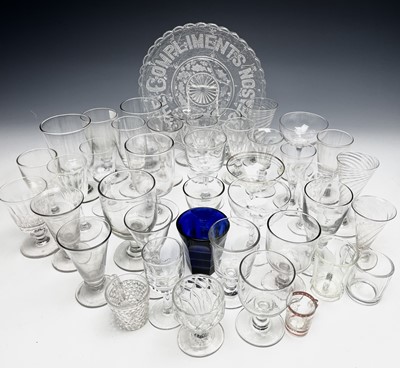 Lot 1082 - A collection of glassware, including Victorian...