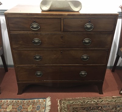 Lot 337 - A mahogany chest of drawers, early 19th...