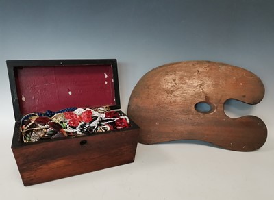 Lot 73 - A vintage rosewood tea caddy containing a...