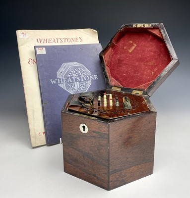 Lot 320 - A fine Victorian rosewood concertina by Joseph...