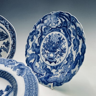 Lot 134 - Two Chinese export blue and white porcelain...