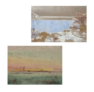 Lot 1444 - Baragwanath KING (1864-1939) A landscape and a...