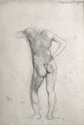 Lot 1445 - DCP WARD (XX) Nude Study Graphite Signed and...