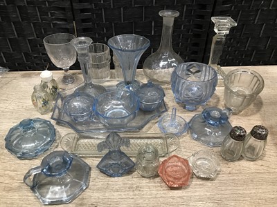 Lot 94 - A collection of pressed glass wares.