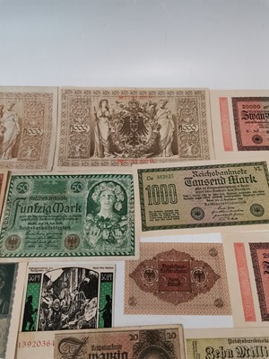 Lot 12 - Twenty three early 20th century German bank...