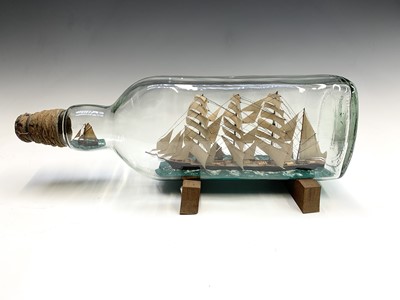 Lot 35 - Mark Penrose, a large model ship in bottle,...