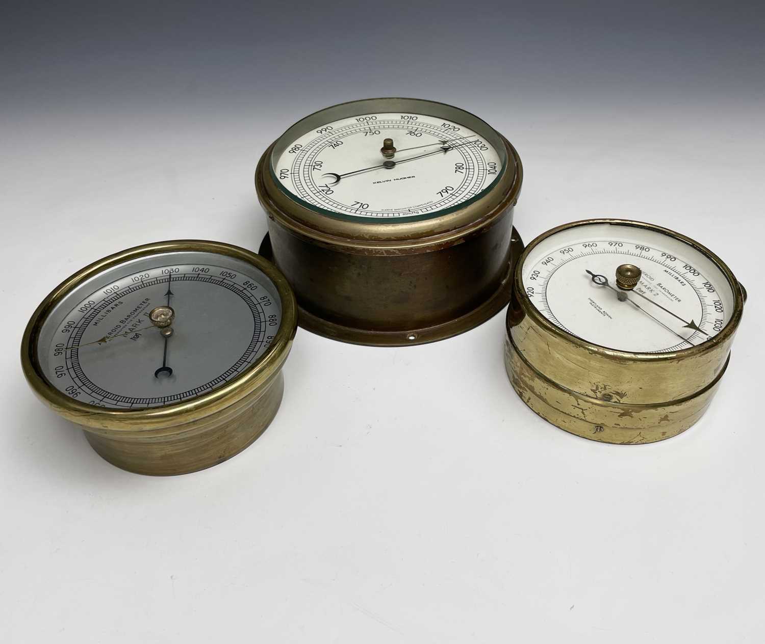 Lot 2928 - A Shortland Bowen brass cased aneroid...