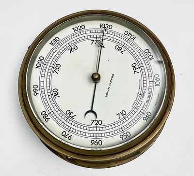 Lot 2928 - A Shortland Bowen brass cased aneroid...