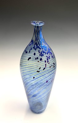 Lot 1115 - A Norman Stuart Clarke glass bottle vase with...