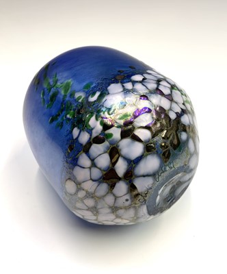 Lot 1116 - A Norman Stuart Clarke glass ovoid vase,...