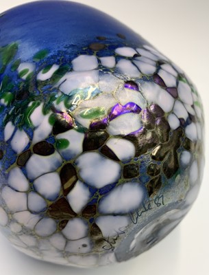 Lot 1116 - A Norman Stuart Clarke glass ovoid vase,...