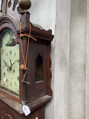 Lot 21 - A George III oak eight-day longcase clock, the...