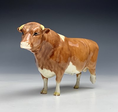 Lot 1123 - Five Beswick pottery animal figures, including...