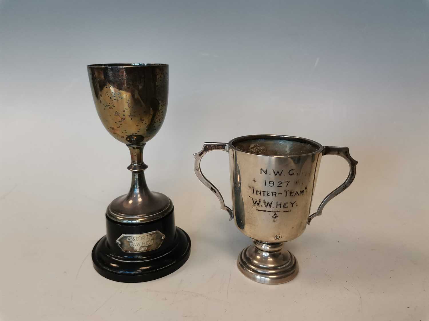 Lot 4 - A 1927 Chester silver sports trophy with a...