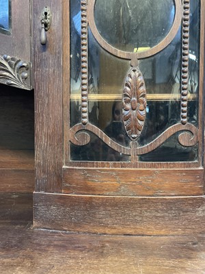 Lot 3251 - A Continental oak sideboard cabinet, circa...