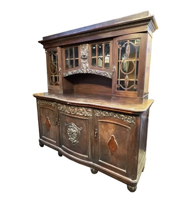 Lot 3251 - A Continental oak sideboard cabinet, circa...