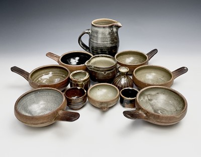 Lot 1120 - A collection of Leach St Ives pottery standard...