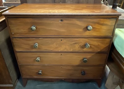 Lot 3255 - A Regency mahogany secretaire chest, with...