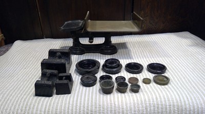 Lot 60 - Vintage Scales with Various weights