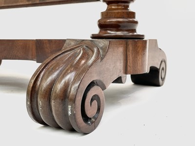 Lot 3262 - A William IV mahogany swing toilet mirror,...