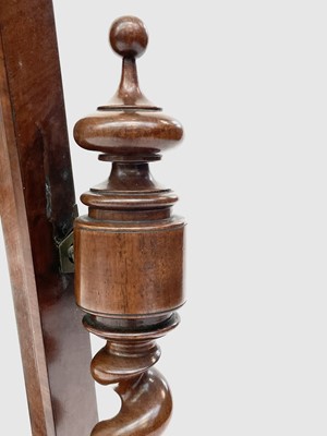 Lot 3262 - A William IV mahogany swing toilet mirror,...
