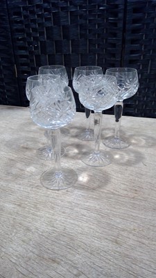 Lot 48 - Six Crystal cut Wine Glasses