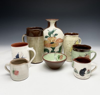 Lot 1131 - A collection of Alan Brough studio pottery...