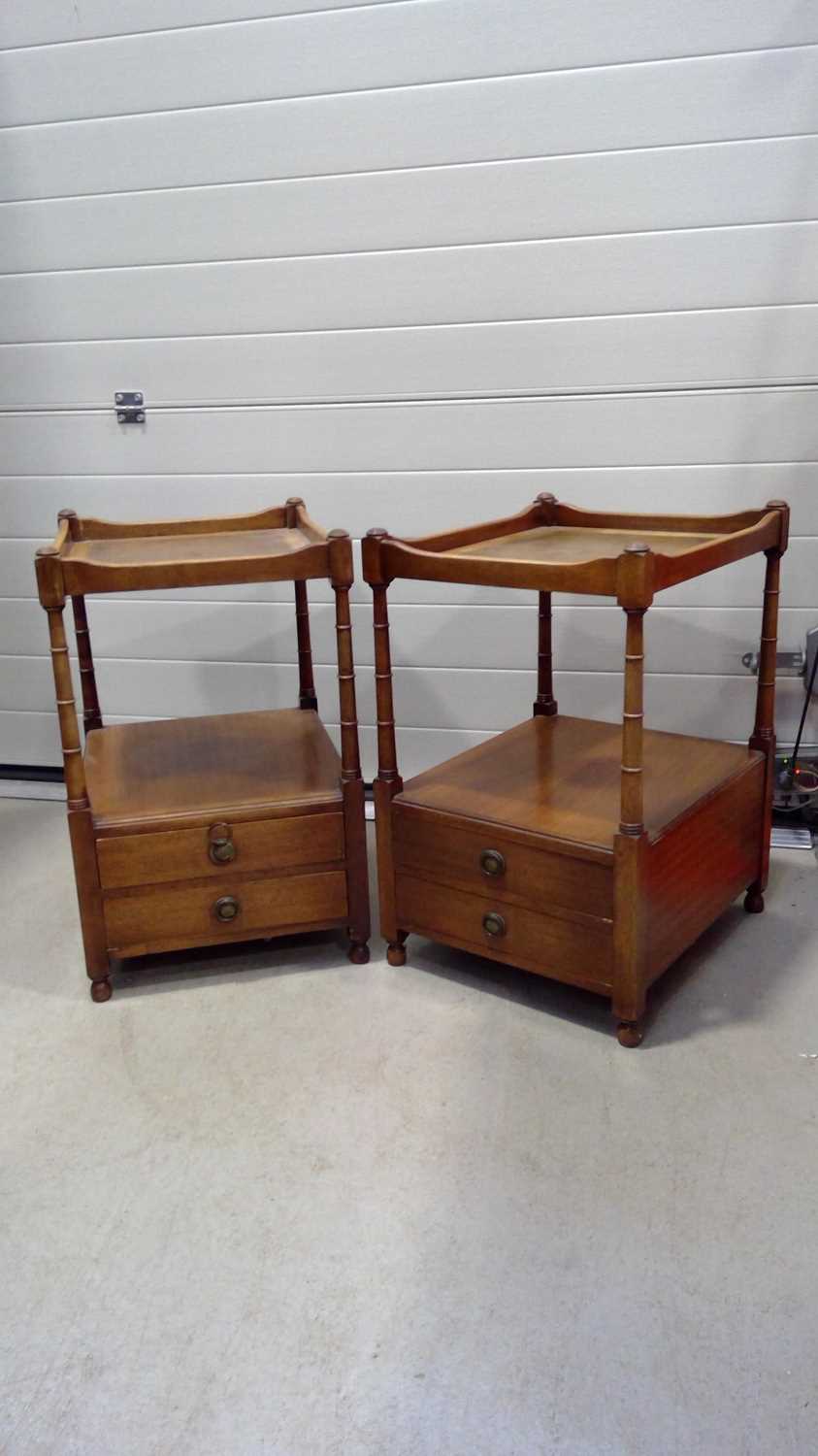 Lot 43 - A Pair of Vintage Side tables with two Drawers...
