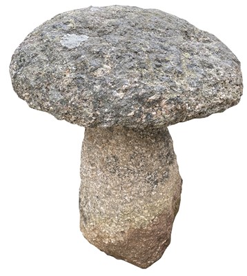 Lot 612 - A granite staddle stone of typical form....