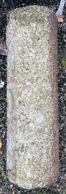 Lot 609 - A Cornish granite roller. Width 70cm.