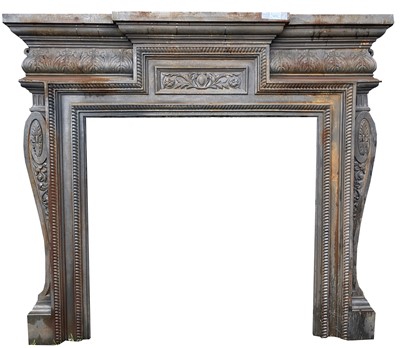 Lot 613 - A Victorian-style cast iron fire surround with...