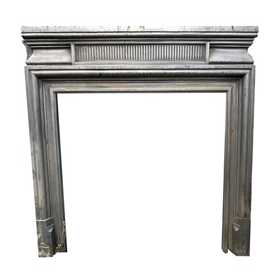 Lot 615 - Two similar Regency-style cast iron fire...