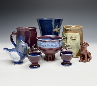 Lot 1134 - A collection of Alan Brough studio pottery to...