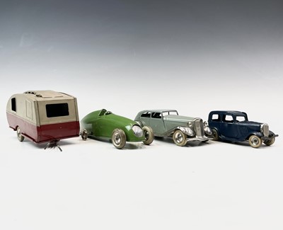 Lot 601 - Minicars - 3 Cars and a Caravan. Lot consists...