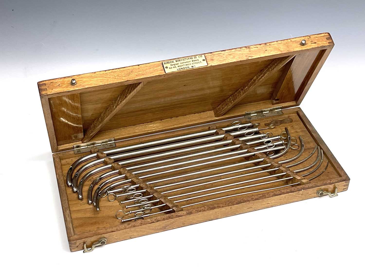 Lot 450 - An early 20th century set of twelve catheters...