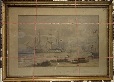 Lot 1503 - An early 19th century watercolour depicting a...