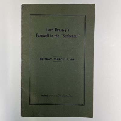 Lot 102 - 'Lord Bassey's Farewell to the Sunbeam, on...