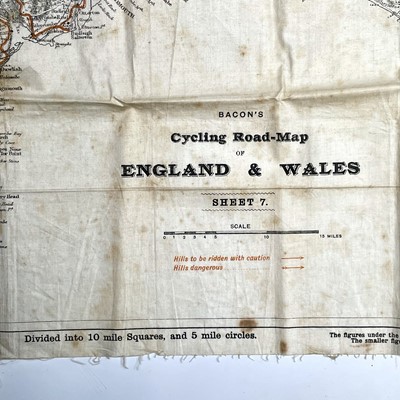 Lot 103 - 'Bacon's Cycling Road-Map of England,' sheets...