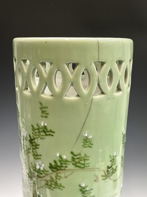 Lot 4 - A Chinese celadon porcelain stick stand, early...