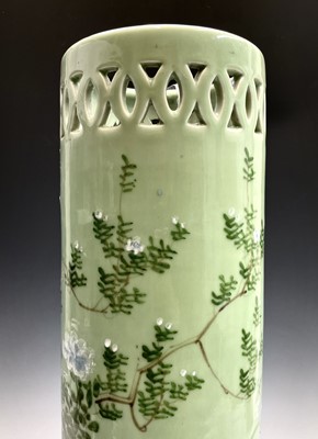 Lot 4 - A Chinese celadon porcelain stick stand, early...