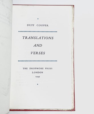 Lot 111 - PRIVATE PRESS. 'Translations and Verses,' by...