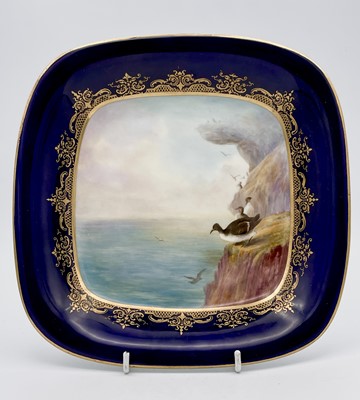 Lot 841 - A Royal Worcester square dish, signed George...